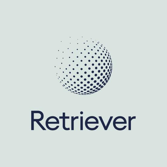 Retrievers logo, der forestiller en globus med prikker