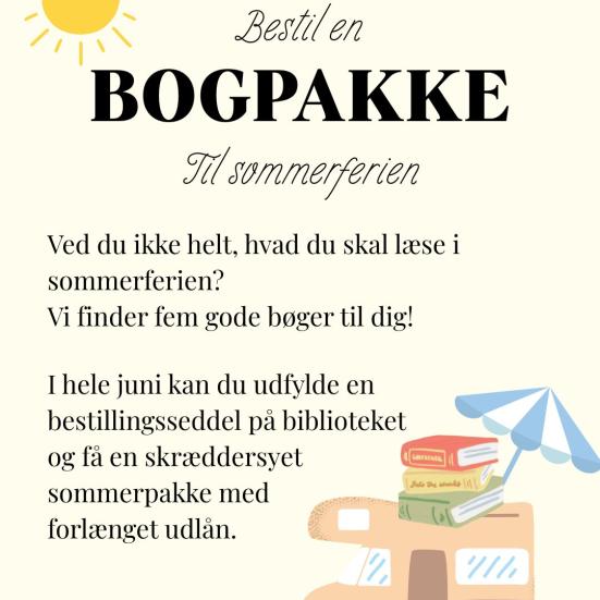 Et billede af en autocamper med bøger og parasol på taget, inklusiv teksten fra artiklen
