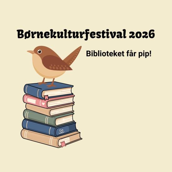 Billede af fugl på bøger
