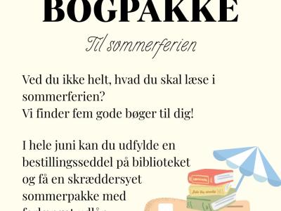 Et billede af en autocamper med bøger og parasol på taget, inklusiv teksten fra artiklen