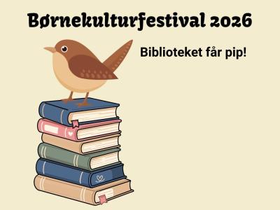Billede af fugl på bøger