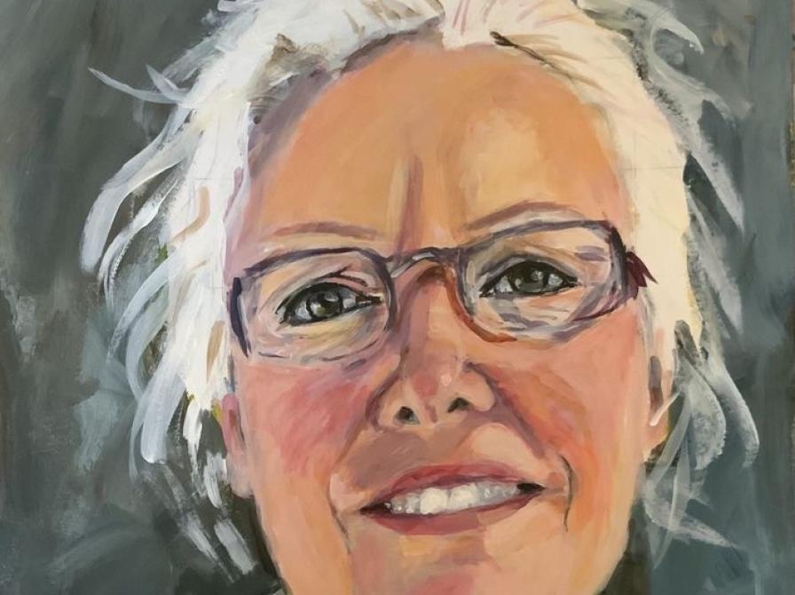 Selvportræt af Kirsten Thune