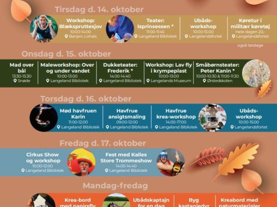 Billede af plakat med det samlede program