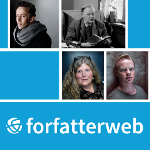 logo for Forfatterweb med billeder af forskellige forfattere