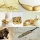 collage af guldsmykker af Sabine Majus Hansen