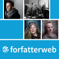 logo for Forfatterweb med billeder af forskellige forfattere