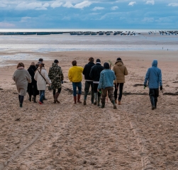 Foto af mennesker ved havet