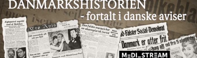 Collage af gamle aviser fra Mediestream
